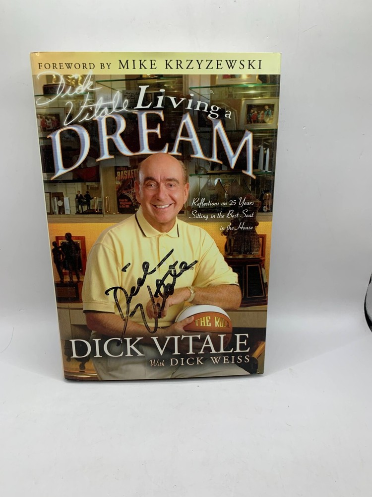 Dick Vitale's Living a Dream Signed By Dick Vitale Hardcover First Edition Book