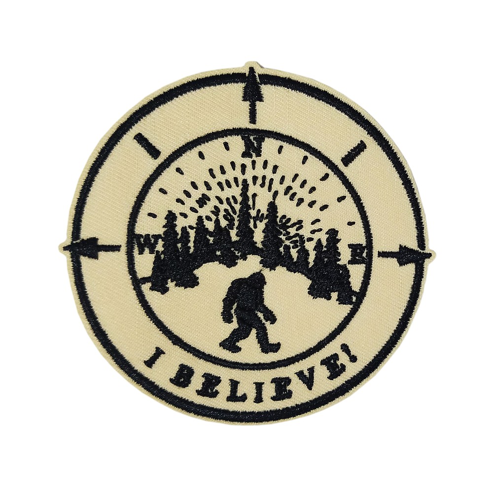 I Believe Bigfoot Patch Embroidered iron-on Applique Legend Myth folklore