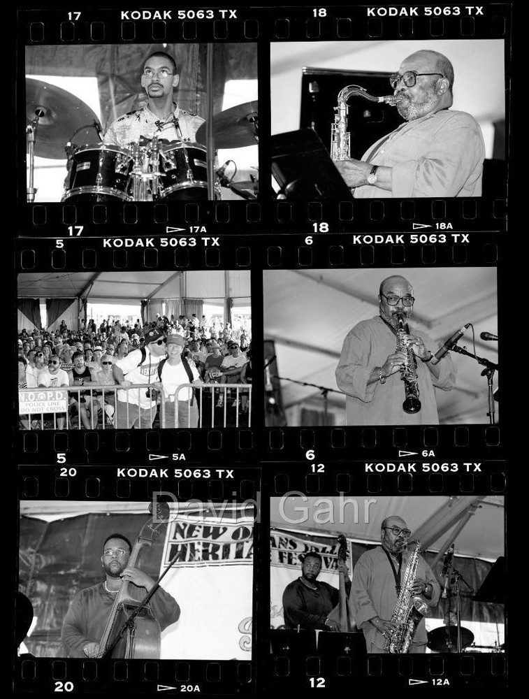 '97 James Moody w/ Band New Orleans Jazz Fest Original 35mm 4 Negative Lot C578