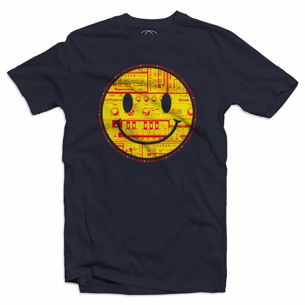 Acid Roland 303 Synth House Dance Music DJ Ibiza Mens Rave T-Shirt-image