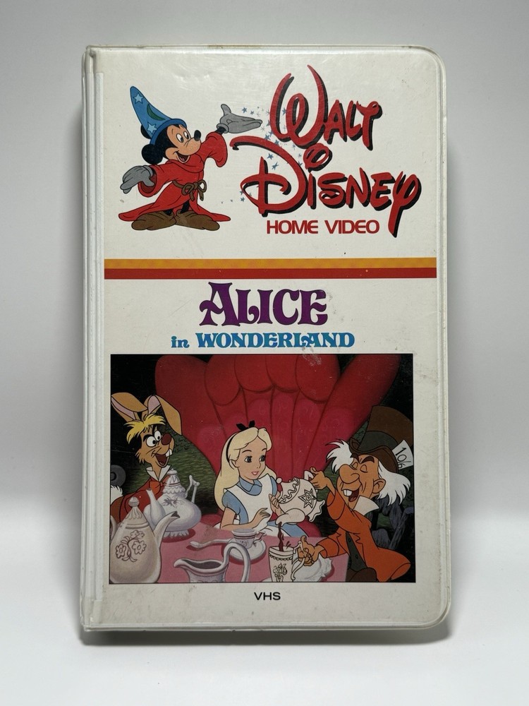 Walt Disney Alice In Wonderland VHS Clamshell Vintage 1983 Orange Label