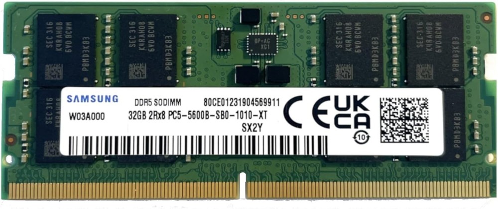 Samsung 64 GB (2X32) DDR5 5600MHz PC5 SODIMM Laptop Memory Ram M425R4GA3BB0-CWM