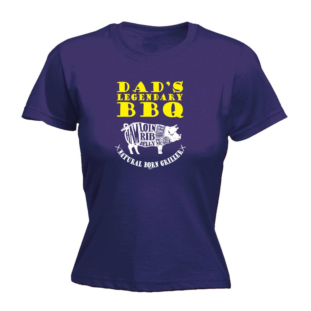 Dad Legendary Bbq Barbeque - Womens T Shirt Funny T-Shirt Novelty gift tshirt