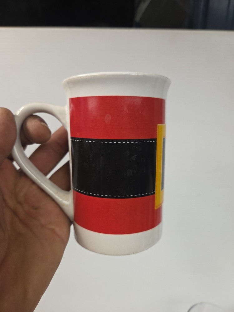 Vintage Royal Norfolk Santa Belt Buckle Coffee Mug