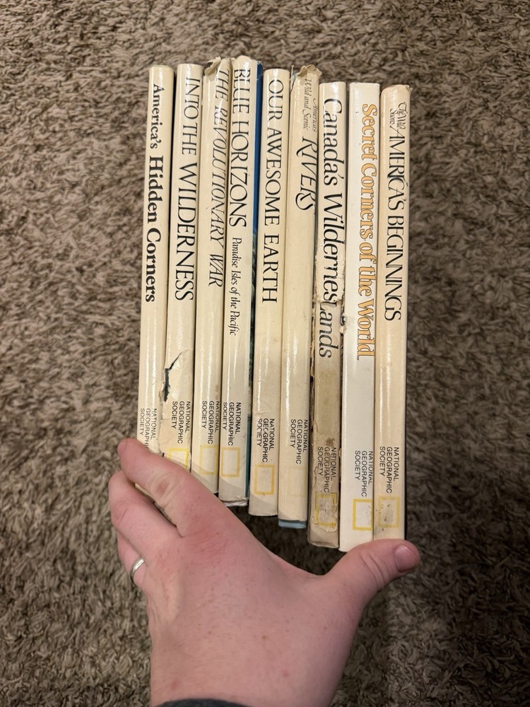 National Geographic Society Lot Of 9 Bundle Vtg Hardcover books Vintage
