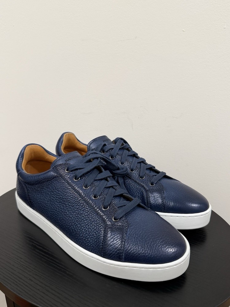 Magnanni Garry Lo men's lace up sneakers color navy size US 8.5
