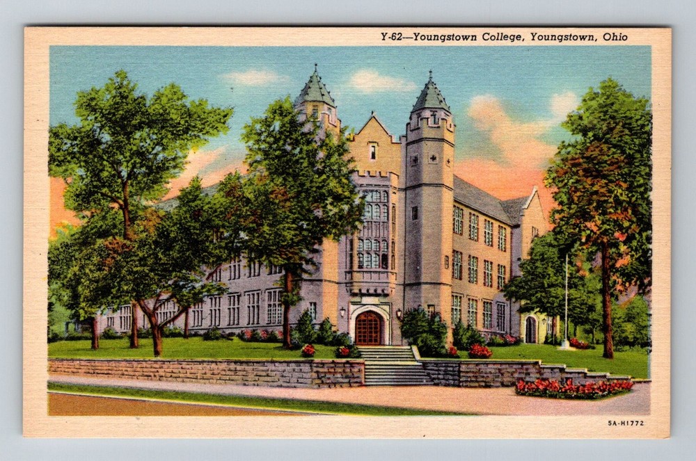Youngstown, OH-Ohio, Youngstown College Tower Building Vintage Postcard