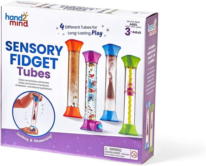 **NEW**--hand2mind Sensory Fidget Tubes, Sensory Toys, Anxiety Relief for Kids