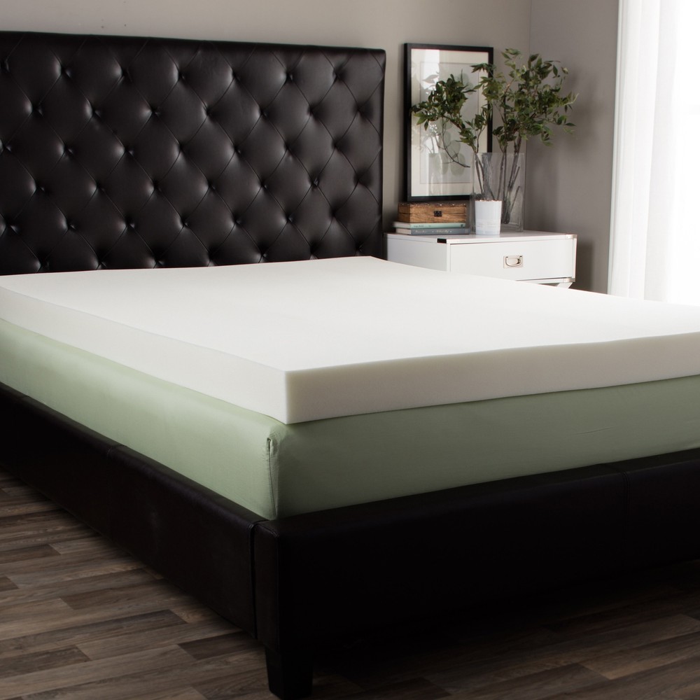 Splendorest 5-inch Memory Foam Mattress Topper - White White Full