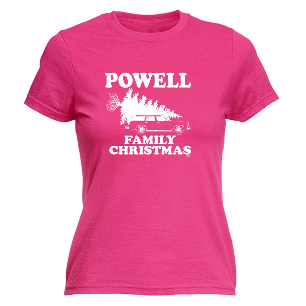 Christmas Family Powell - Womens T Shirt Funny T-Shirt Novelty gift tshirt