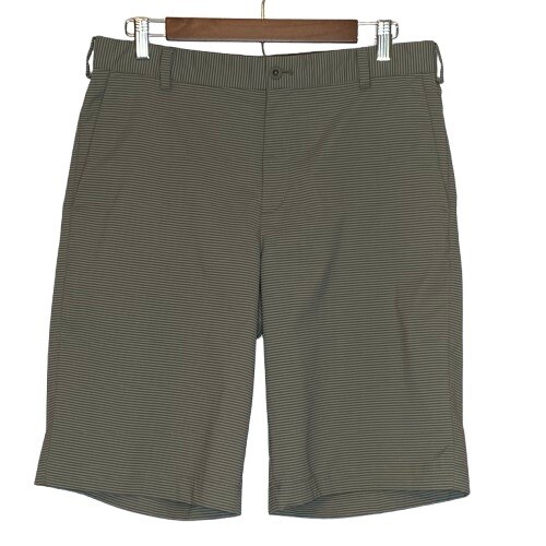 Nike Golf Men Dri Fit Tour Performance Shorts Size 32 Green Micro Stripe Stretch