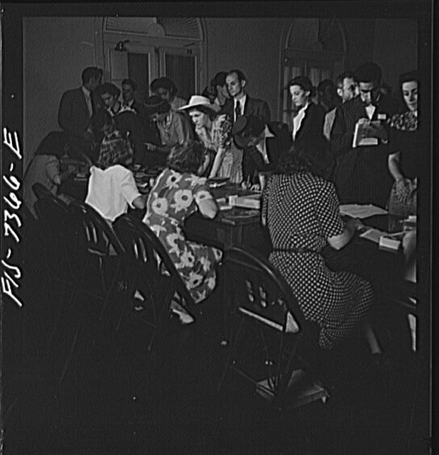 Washington, D.C. International youth assembly. Delegates registering at the