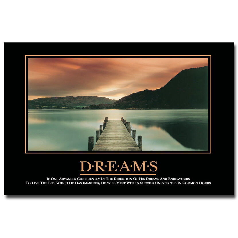 74724 DREAM Motivational Office Wall Art Print Poster US Inspirational Decor