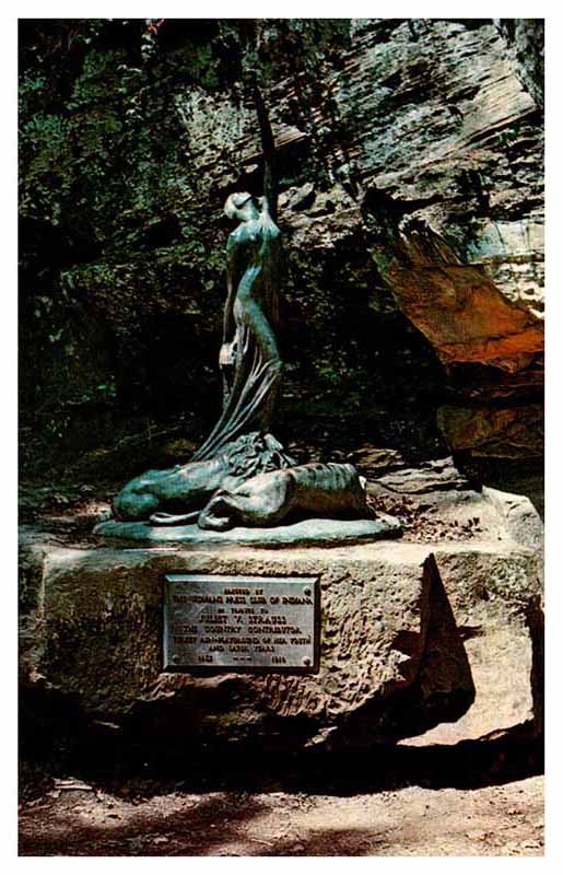 Postcard MONUMENT SCENE Bridgeton Indiana IN m/09 AP8027