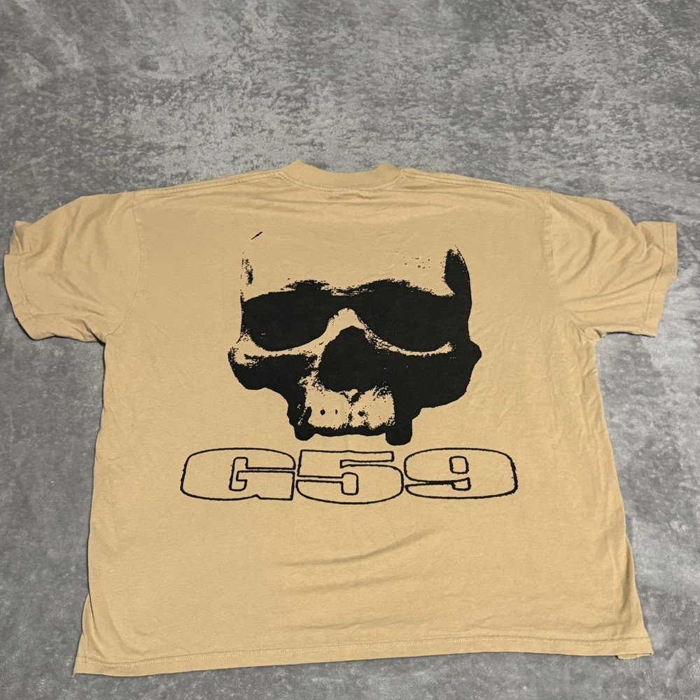 G59 Records T Shirt Men’s XXL Brown Big Skull Rap Suicide Boys