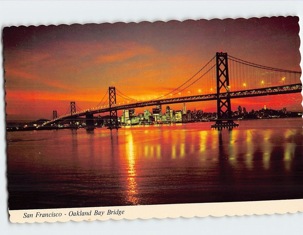 Postcard San Francisco-Oakland Bay Bridge California USA