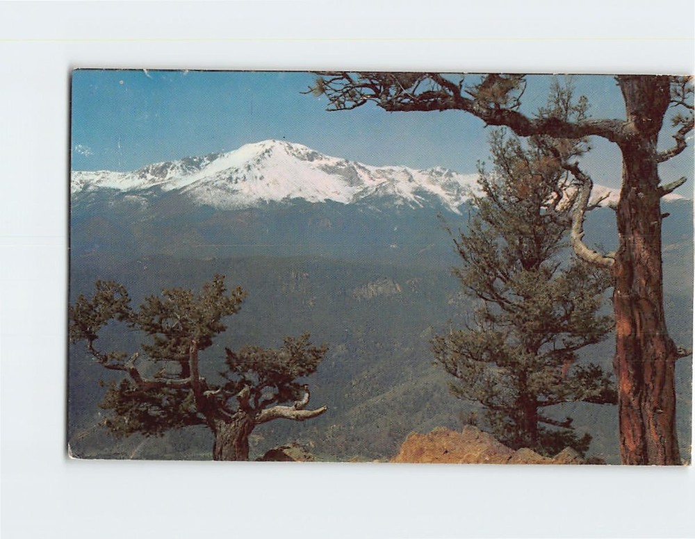 Postcard Pikes Peak Colorado USA