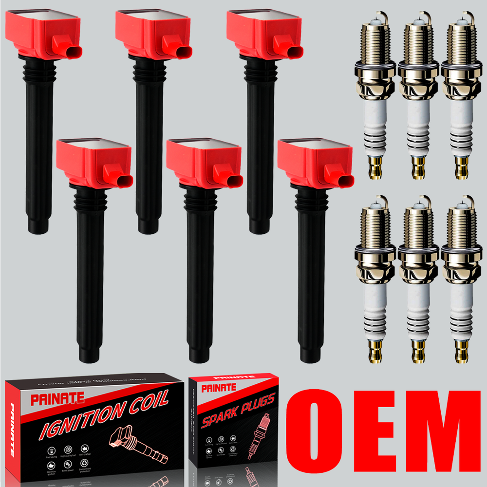 Brand 6X OEM Upgrade Ignition Coil & Spark Plug Kit for Chrysler Dodge Ram UF648
