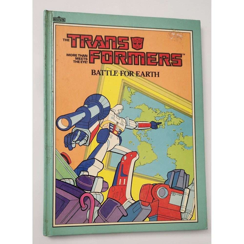 Transformers Battle for Earth Marvel Book 1985 Vintage Hardcover Megatron