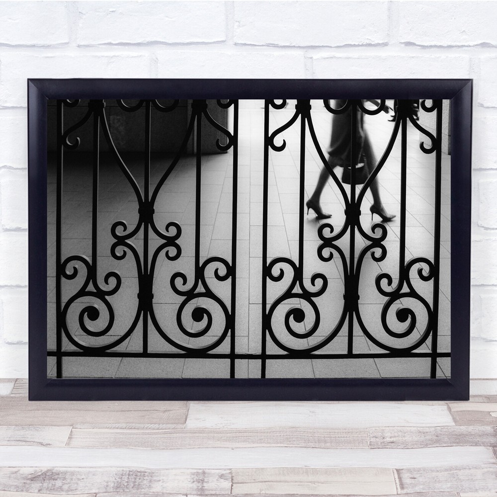 Street 15 swirl gates lady high heels Wall Art Print