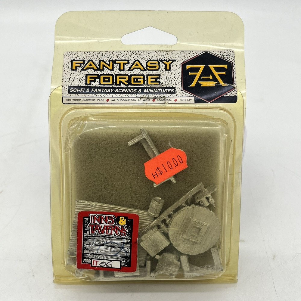 Fantasy Forge Inns & Taverns Tables And Chairs Vtg Metal Miniature D&D RPG AD&D