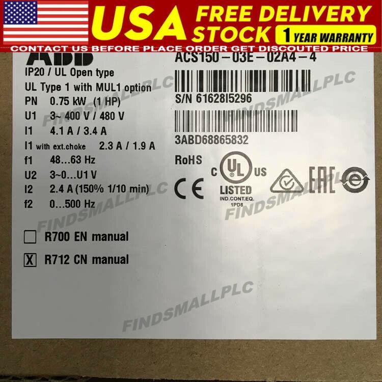ABB Inverter ACS150-03E-02A4-4 NEW FREE Fast SHIPPING