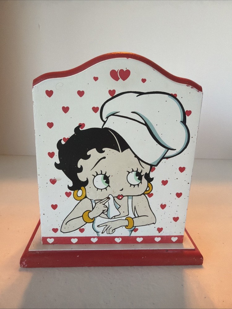 Vintage Betty Boop Wood Napkin Holder