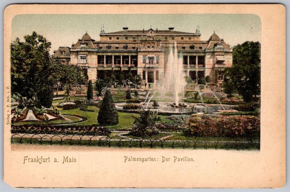 Antique Postcard Palmengarten Pavillon Frankfurt Am Main, DE 1910s