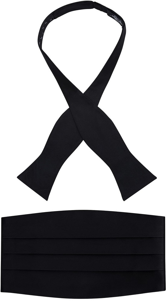 S.H. Churchill & Co. Men’s Self-Tie Bow Tie and Cummerbund Set – Includes For...