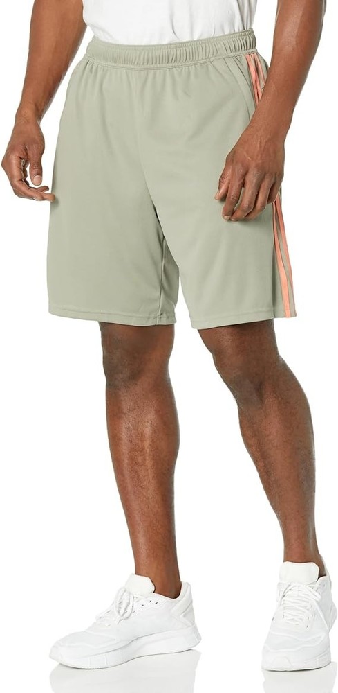 ADIDAS Training Essential Pique 3-Stripes Silver Pebble Coral XL 🔥NWT!🔥