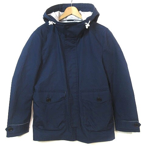 Black Label Jacket Hoodie Zip Up Cotton Navy Blue M Men'S