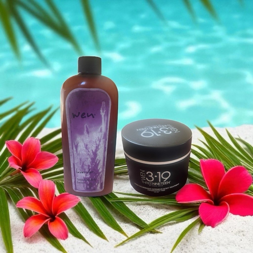 WEN Lavender Nourishing Body Lotion & Intensive Treatment 8oz Duo