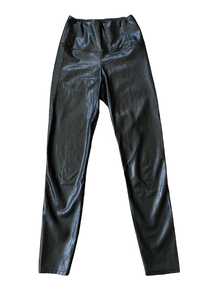 Wilfred Free Aritzia Faux Leather Leggings Size Small Black Stretch