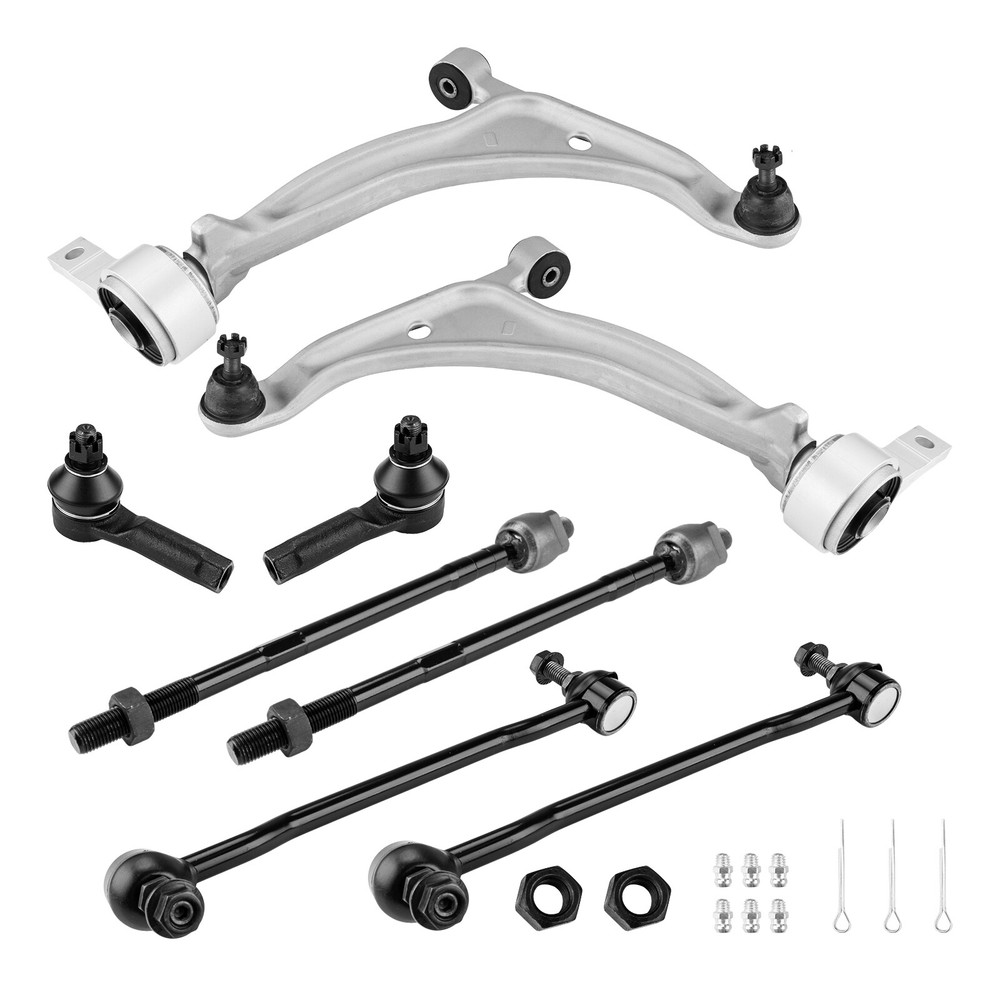 2002-2004 Nissan Altima 8Pc Suspension Kit w/ Control Arms Tie Rods Sway Bar