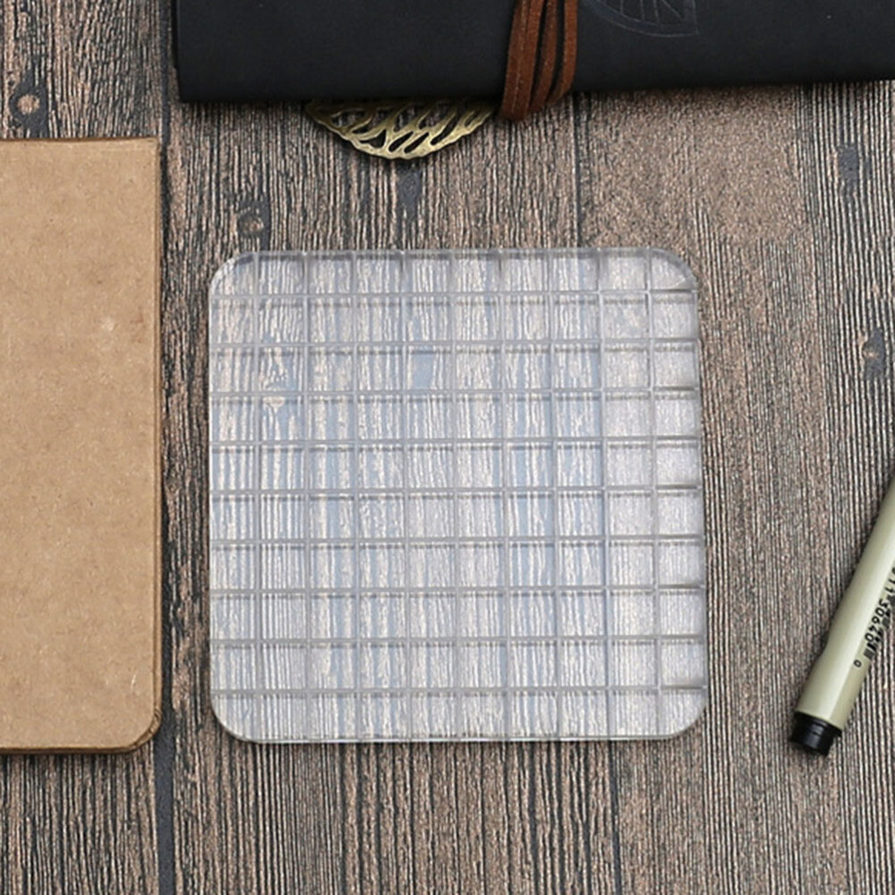 Scrapbooking Supplies Easy to Clean Stamp Blocks Grid Lines
