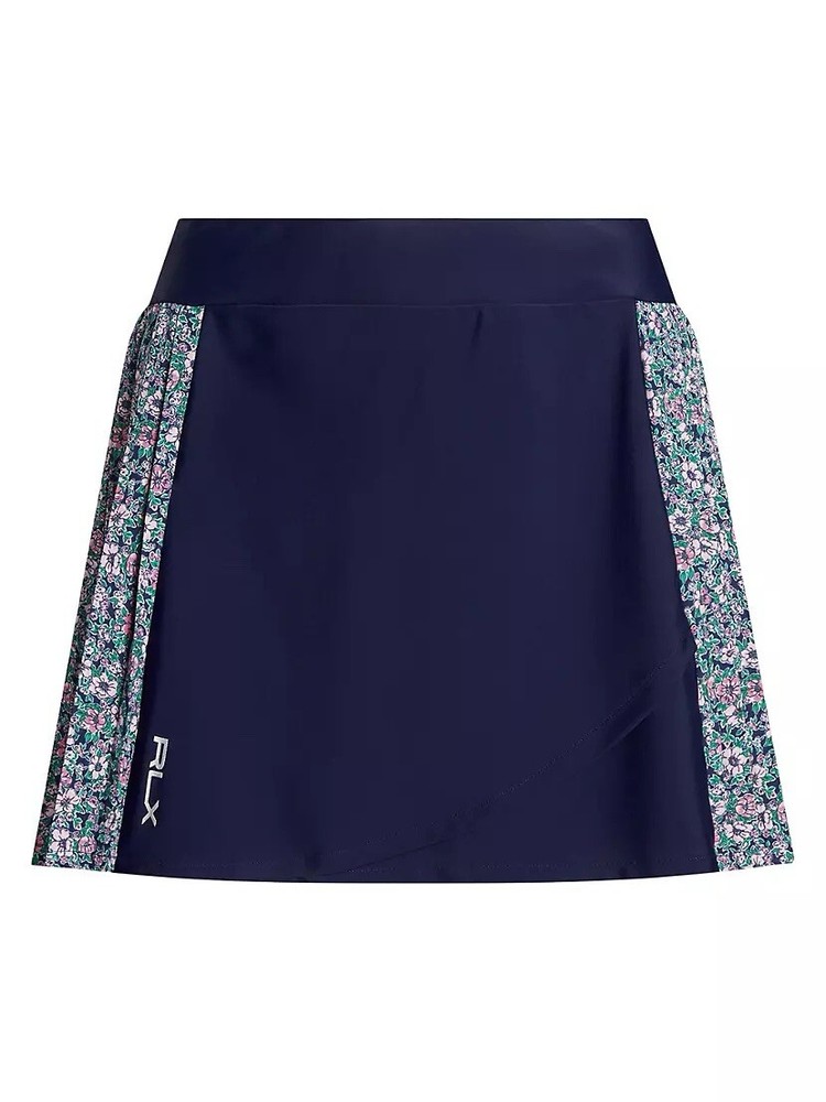 RLX Ralph Lauren Golf Tennis Floral-Panel Mini Skort Navy Colorful Size XS
