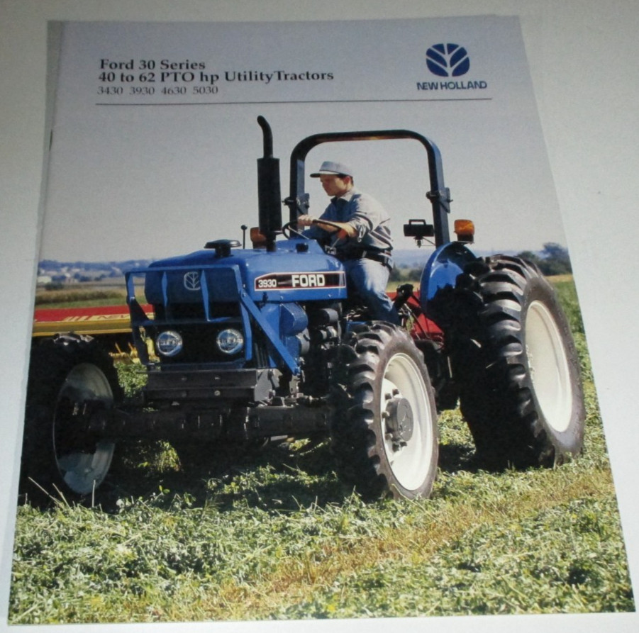Ford 3430 3930 4630 5030 Utility Tractor Sales Brochure 31343040 1995 NH