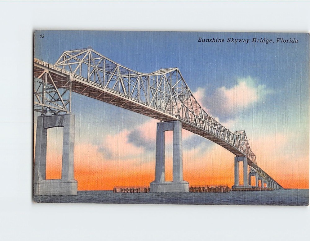 Postcard Sunshine Skyway Bridge St. Petersburg Florida USA