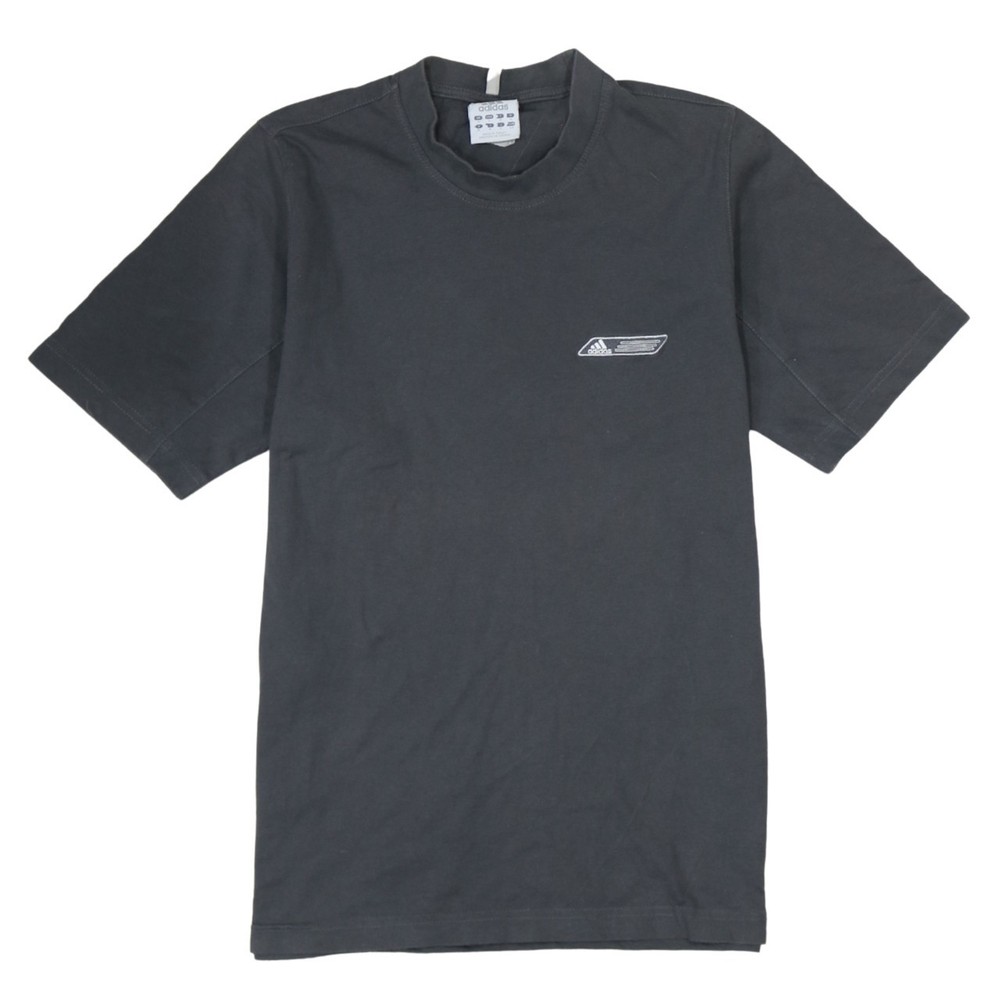 Adidas Mens T-Shirt Black Originals High Neck Relaxed Fit Sports Logo S