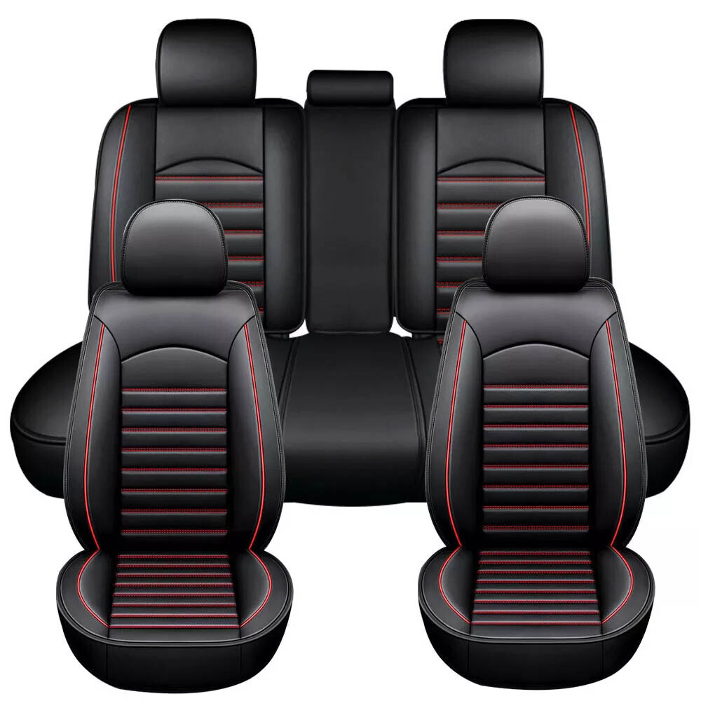 For Hyundai Full Set Car 5 Seat Covers Cushion Leather Front &Rear Protector Pad