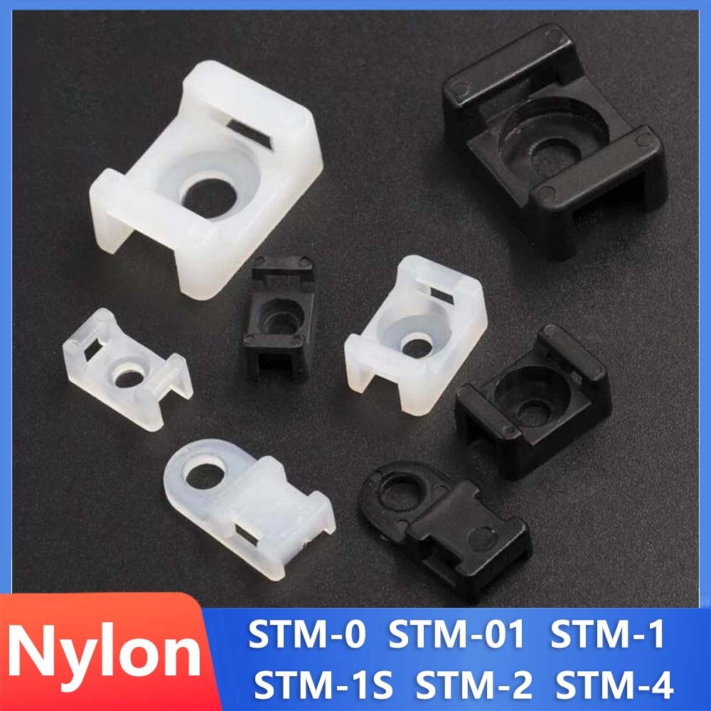 Saddle Screw Fixing Wire Holder Cable Zip Ties Base Mount Organizer Retardant