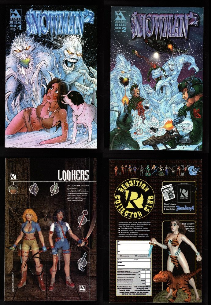 Snowman Squared #1-2 (9.6/9.8 Nm+/Mt Avg) Lot Of 2 Avatar Press 1998 Cgc 'Em!