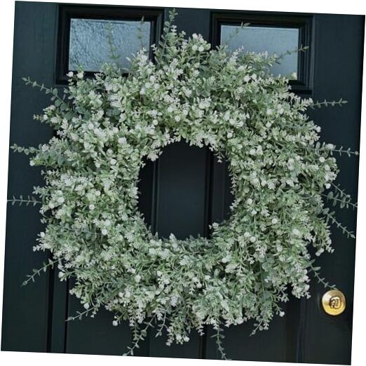 26'' Large Eucalyptus Wreath for Front Door, Porch- Artificial Eucalyptus and