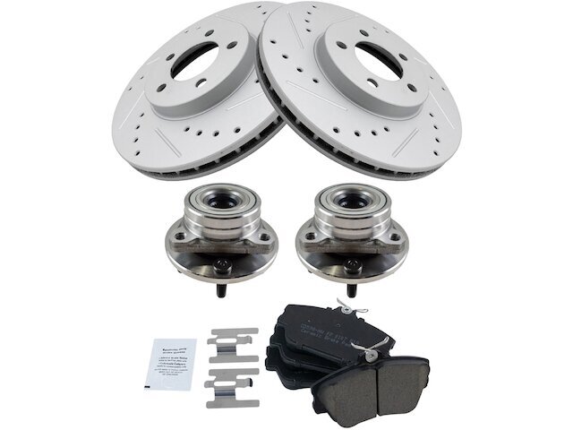 Front Brake Pad and Rotor and Wheel Hub Kit fits Taurus 67SSJG