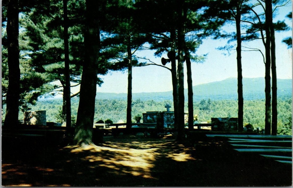 Cathedral of the Pines Rindge NH Vintage Chrome Postcard New Hampshire Memorial
