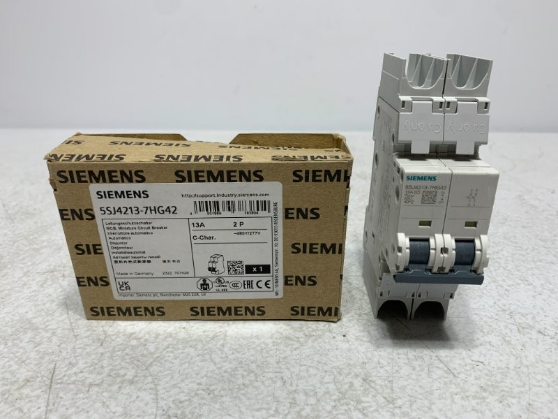 Siemens 5SJ4213-7HG42 Miniature Circuit Breaker 13A 2-Pole 480Y/277V