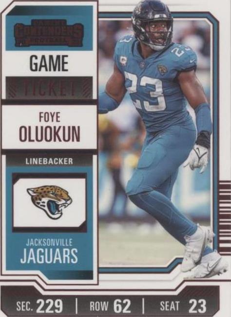 2023 Panini Contenders - Red Game Ticket #46 Foye Oluokun