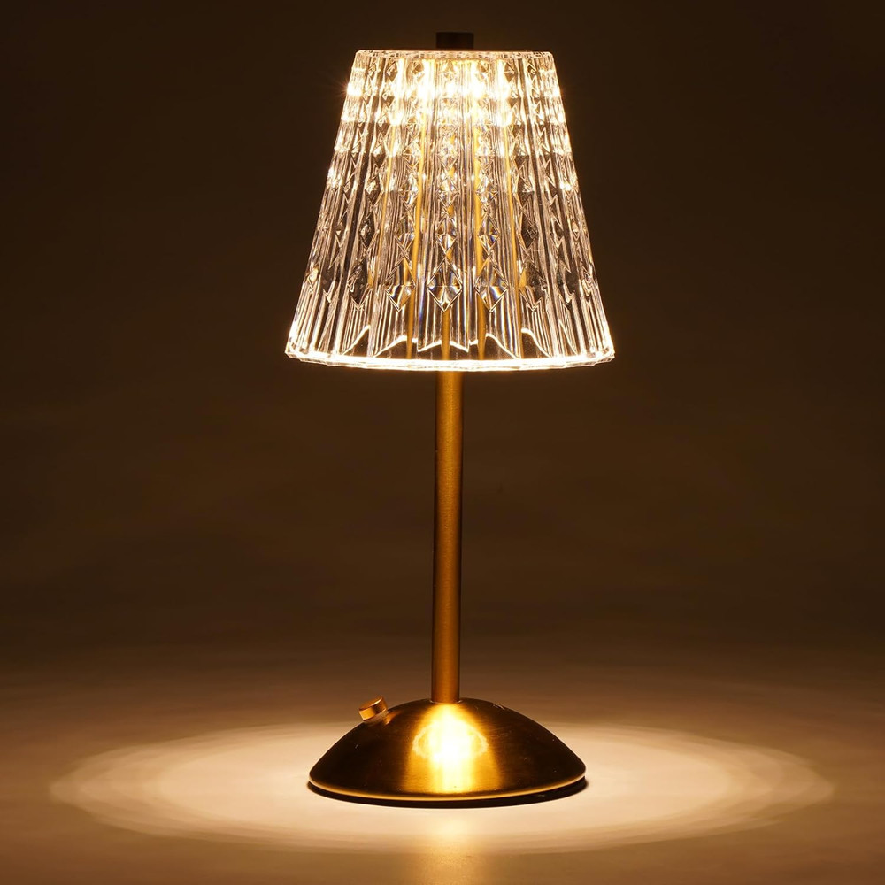 Cordless Touch Table Lamp, 3500mAh LED Rechargeable Small Dask Lamp, 3 Colors Di