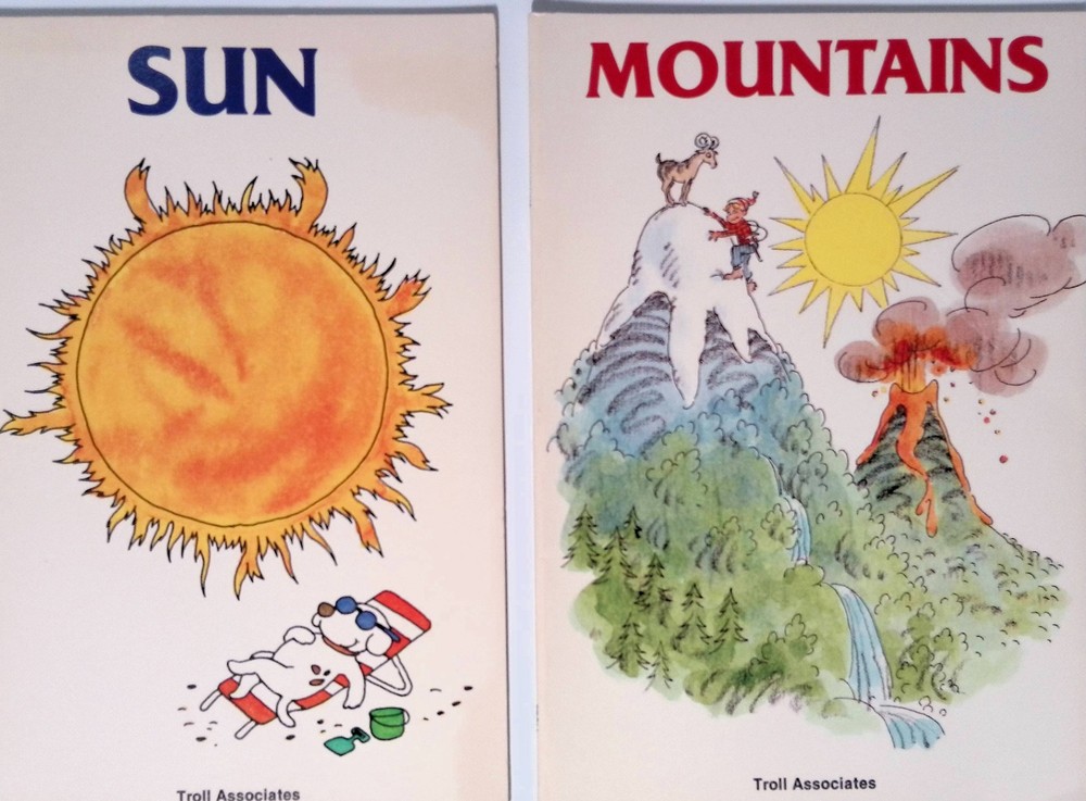 Troll Associates Sun & Mountains 1985 Vintage Childrens Book Lot of 2 PBs