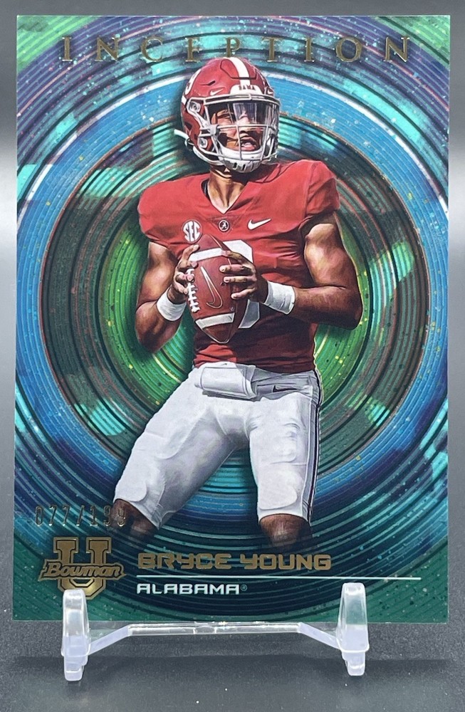 2022-23 Bowman U Inception Bryce Young Aqua Foil /199 Rookie RC #81 Panthers